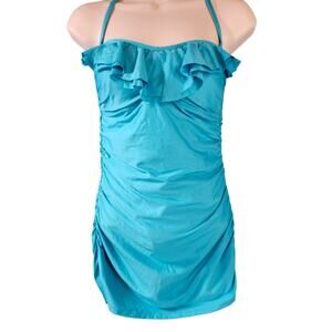 Ella Moss Teal Women's Onepiece Dress Swimsuit Size Small-Medium